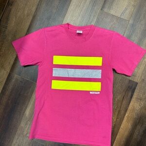 High-Vis Pink Short Sleeve Tee with Reflective Stripes